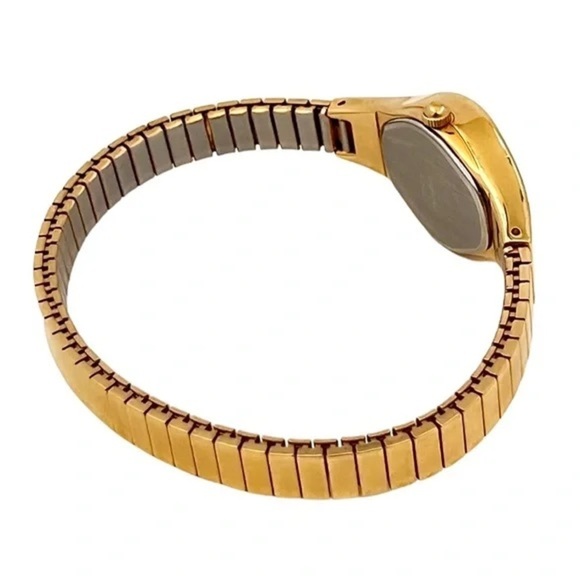ANNE KLEIN • Vintage Gold Stretch Diamond Watch New Battery Ready To Wear - Picture 5 of 7